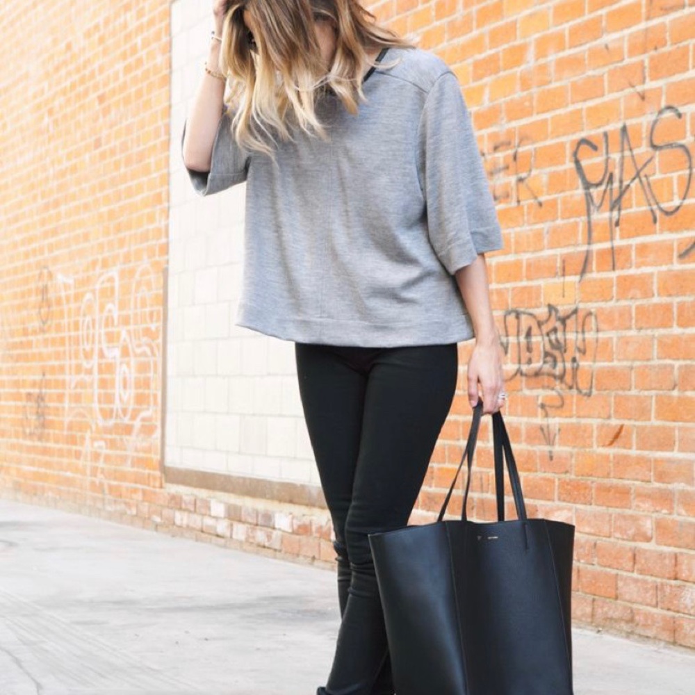 Zara soft sweatshirt material with gold chain